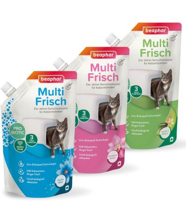 Beaphar Multi Frisch - Active Odor Stopper for Cat Toilets with Probiotics | Biodegradable & pH-Neutral | Vanilla & Melon - 400g - Buy Online on SooperMarket.com
