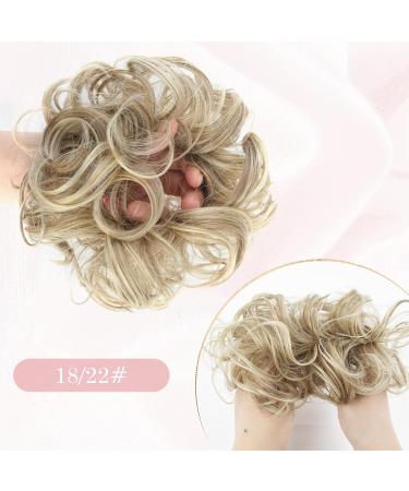 Vlasy Curly Wavy Messy Bun Hair Piece 35g 18/22# - Synthetic Chignon Scrunchies Extensions for Women - Updo Hair Accessories for Girls - Buy Online on SooperMarket.com