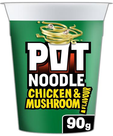 Pot Noodle Chicken & Mushroom vegetarian noodles Standard quick to make noodles 90 g - Buy Online on SooperMarket.com