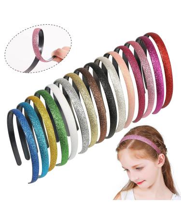 Doboi 15 Colors Sparkle Toddler Headbands - Glitter Thin Head Bands for Girls - No Slip Fashion Hairbands - Buy Online on SooperMarket.com