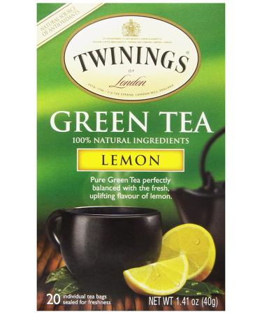 Twinings Lemon Green Tea - 20 Count | Refreshing Herbal Blend - Buy Online on SooperMarket.com