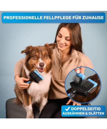 Bluepet Professional Dog Brush for Long Hair | Plucked Brush for Dogs & Cats - Gently Removes Mats Undercut & Knots - Buy Online on SooperMarket.com