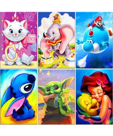 YOMEIA 6 Pack Diamond Painting Kits for Adults&Beginners 5D 6PCS Full Drill Diamond Art Kits Paint with Round Diamonds DIY Gem Painting kit for Home Wall Decor Gifts(11.8x15.7)