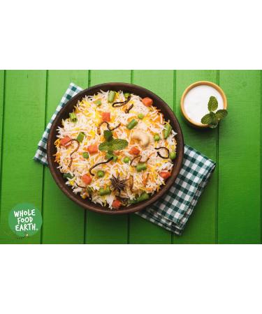Wholefood Earth Organic Brown Basmati Rice 1kg - Vegan, GMO Free, Source of Fibre - Certified Organic - Buy Online on SooperMarket.com