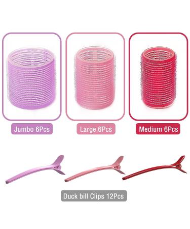 Jumbo Hair Rollers for Long Hair | Bmeliora Purple Rollers - Buy Online on SooperMarket.com