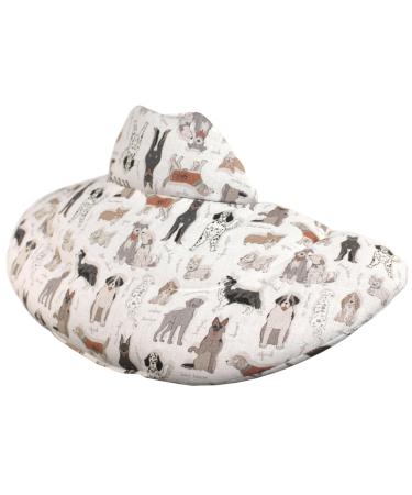 Neck pillow with stand-up collar Organic fabric "Love Dogs". Rapeseed pillow. Neck pillow Heat pad