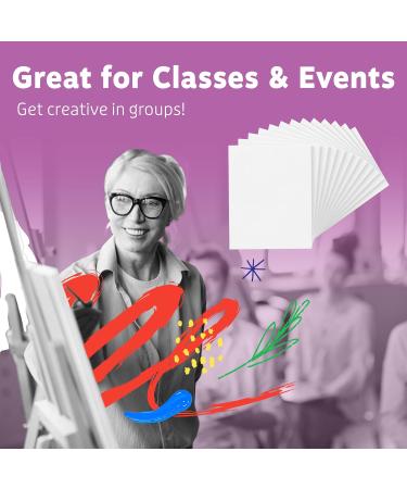 Artlicious 8x10 Blank White Canvas Boards - Pack of 12 | 100% Cotton Art Panels for Oil, Acrylic & Watercolor Paint - Buy Online on SooperMarket.com