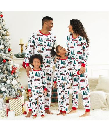 PatPat Family Matching Christmas Pajamas - Xmas Tree & Car Print Set, Baby 3-6 Months, Multi-color - Buy Online on SooperMarket.com