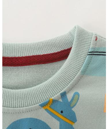 Girls Cotton Sweatshirt | Long Sleeve Casual Jumper for Kids | Toddler T Shirt | 5-6 Years | Green - Buy Online on SooperMarket.com