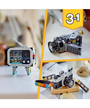 LEGO Creator 3in1 Retro Camera Toy to Video Camera to TV Set  Kids' Desk Decoration or Bedroom Accessories  Photography Gifts for Girls and Boys Aged 8 Plus Years Old Who Enjoy Creative Play 31147 - Buy Online on SooperMarket.com