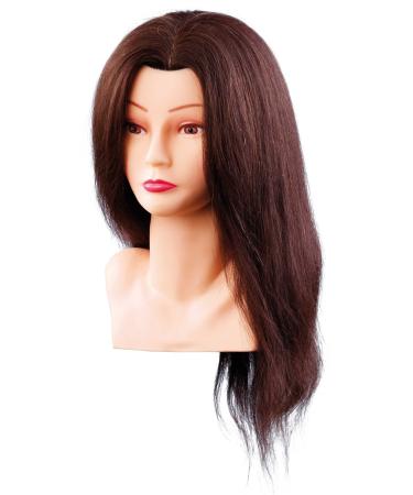 Comair 7000798 Training head "Ellen" real hair with bust brown