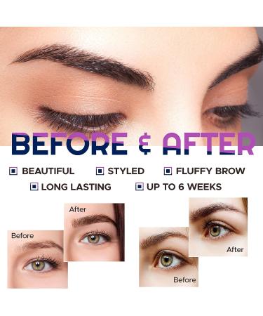 Professional Eyebrow Lamination Kit | DIY Brow Lift at Home | Instant Results | Fuller & Thicker Brows for 6 Weeks | Includes Brow Gel, Brush, and Micro Brushes - Buy Online on SooperMarket.com