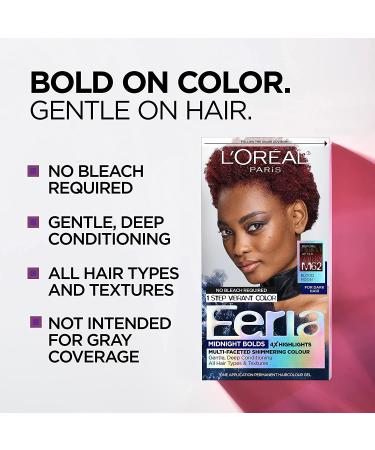 L'Oreal Paris Feria Midnight Bold Hair Color Kit - Blood Moon, No Bleach - Pack of 1 - Buy Online on SooperMarket.com