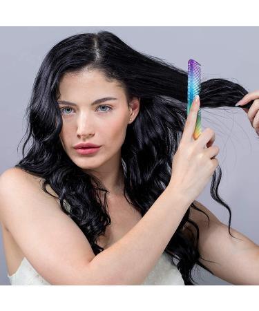 6-Piece Rainbow Hair Cutting Comb Set - Salon Quality Rat Tail and Teasing Combs for All Hair Types - Perfect Christmas Gift - Buy Online on SooperMarket.com