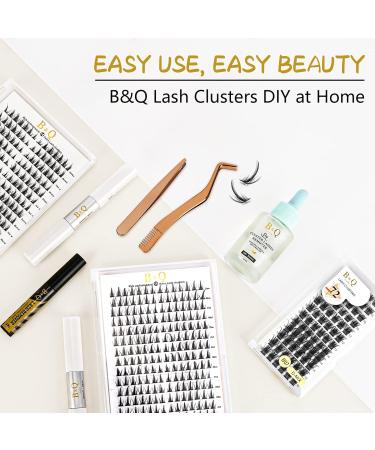 72 D Curl B&Q Lash Clusters | Natural DIY Eyelash Extensions | D-12mm B 07 - Buy Online on SooperMarket.com