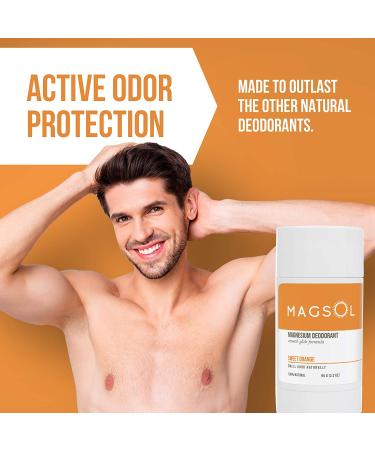 Organic Magsol Magnesium Deodorant - Sweet Orange 3.2 oz (95 g) | Aluminum-Free Natural Deodorant - Buy Online on SooperMarket.com