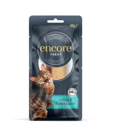 Encore 100% Natural Cat Treats Whole Tuna Loin Cat Snack 30g (Pack of 12) Tuna Single