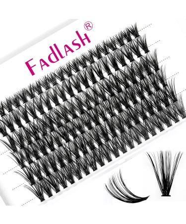 Fadlash Cluster Eyelashes Extension 40 Root 0.07mm D Curl 14mm | DIY Individual Lashes | Self-Application Extensions - Buy Online on SooperMarket.com