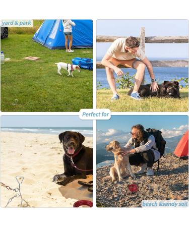 32ft Red Dog Tie Out Cable & Stake for Outdoor Play and Camping - Buy Online on SooperMarket.com