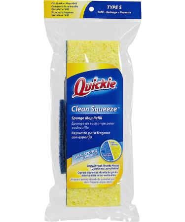 Quickie Sponge Mop Refill - Clean Squeeze Dual Technology, Blue/Yellow Sponge - Buy Online on SooperMarket.com