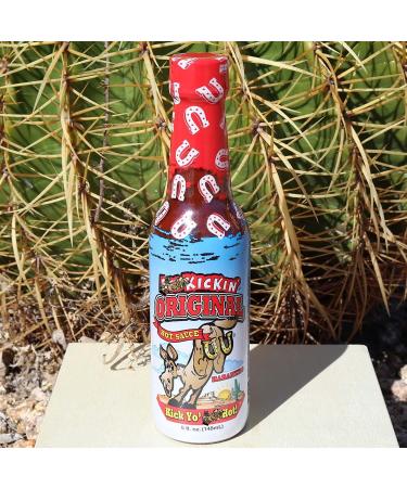 Kickin' Original Habanero Hot Sauce with Serrano and Habanero Peppers - 5 oz Perfect Habanero Sauce for The Hot Sauce Fan and The Hot Sauce Challenge- Try if You Dare! - Buy Online on SooperMarket.com