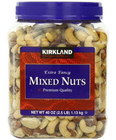 Kirkland Signature Mixed Nuts, Fancy, 40 Ounce (Pack of 2)