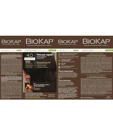 Buy BioKap Nutricolor Delicato Permanent Rapid Hair Dye 4.0 Natural Brown - International Shipping Available - 4.5 fl. oz - Buy Online on SooperMarket.com