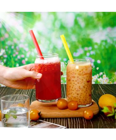 50 Pcs Colorful Jumbo Smoothie Straws - Disposable Plastic Boba Straws - Buy Online on SooperMarket.com