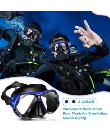 2 Pack Adult Swim Mask with Nose Cover | Anti Fog Tempered Glass Goggles for Diving Snorkeling - Buy Online on SooperMarket.com