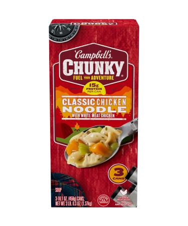 Campbell's Chunky Soup, Classic Chicken Noodle Soup, 16.10 Oz Can (Pack of 3)