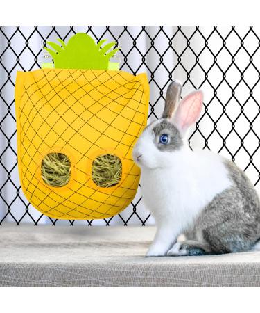 Geegoods Rabbit Hay Feeder Bag Guinea Pig Hay Feeder Storage Hanging Feeding Hay for Small Animals 600D Oxford Cloth Fabric (Yellow) - Buy Online on SooperMarket.com