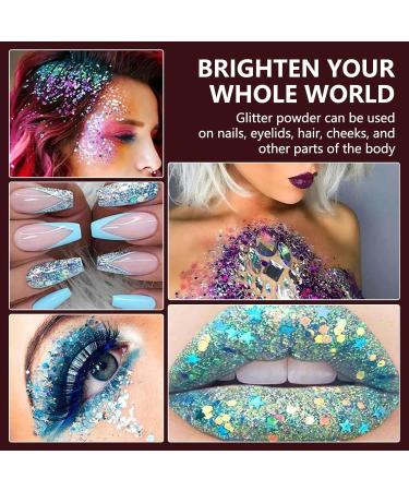 Buy Green Body Paint & Glitter Stick - Waterproof Mermaid Face Gel & Hair Glitter for Women | Holographic Sequins Makeup - Buy Online on SooperMarket.com