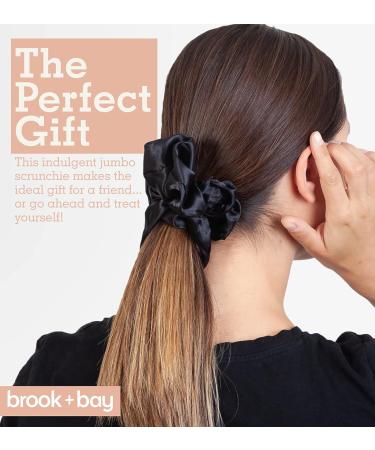 Satin Sleep Tie Scrunchie - Large Black Satin Hair Tie for Sweet Dreams - Buy Online on SooperMarket.com