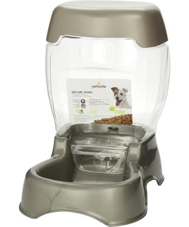 Petmate Pet Caf Feeder 3 lbs - Pearl Silver | Convenient Automatic Pet Feeding Solution - Buy Online on SooperMarket.com