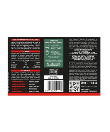 Caff Vergnano 1882 100% Arabica Ground Espresso - 250g Can | Premium Italian Coffee - International Shipping Available - Buy Online on SooperMarket.com