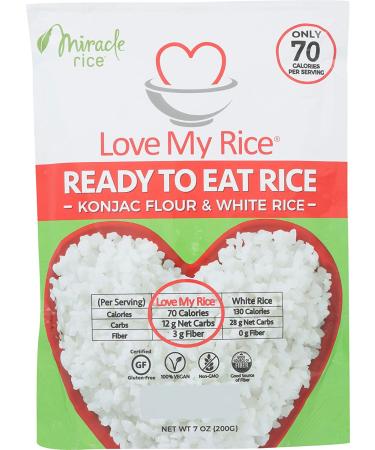 MIRACLE NOODLE Ready-to-Eat Love My Rice 7 OZ - Healthy Low-Calorie Meal - Buy Online on SooperMarket.com