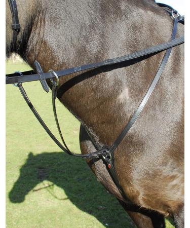 Windsor Equestrian Leather Hunting Breastplate/Martingale Colour Black Cob