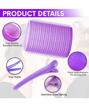 ZABLEE 33pcs Hair Rollers With Clips- 18 Self Grip Rollers -12 Duckbill Sectioning Clips -2 Comb -1 Braid Device For Hair curlers Roller for Long/short Hair Curly. Size 44mm 36mm 25mm For Adults-Kids - Buy Online on SooperMarket.com