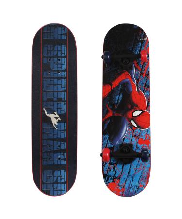 PlayWheels Ultimate Spider-Man 28" Complete Kids Trick Skateboard, Spider Crawl