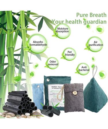 Activated Bamboo Charcoal Bags Odor Absorber - 14 Pack for Home, Car, Closet & Pet - Buy Online on SooperMarket.com