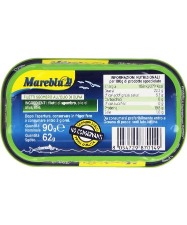 Mareblu Sgombro Mackerel Fillets 90g - Buy Online on SooperMarket.com