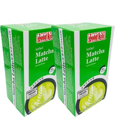 Gold Kili Instant Matcha Latte - 25g x 10 Sachets (Pack of 2) - Premium Green Tea Powder Drink Mix - Quick and Convenient Matcha Lattes - Authentic Taste - Ideal for Home or On-the-Go Enjoyment - Buy Online on SooperMarket.com