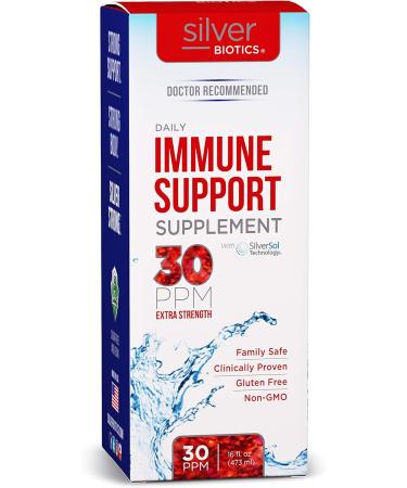 Silver Biotics 30 PPM Extra Strength Immune Support Supplement | Silversol Technology | Daily Defense Boost - 16 Fl Oz - Buy Online on SooperMarket.com