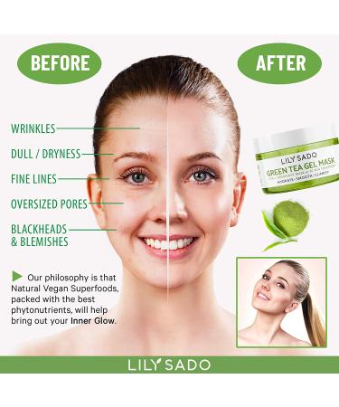 LILY SADO MATCHA MADE IN HEAVEN Green Tea Gel Overnight Face Mask - 4 oz - Clears Pores, Acne, Reduces Pore Size - Gentle for All Skin Types - Buy Online on SooperMarket.com
