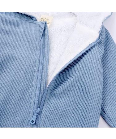 Kids Tales Newborn Baby Winter Warm Rabbit Ear Hooded Romper 6-9 Months Blue - Buy Online on SooperMarket.com