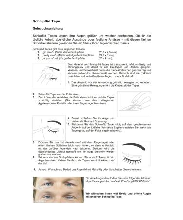 Buy Sluepflid Tape Lady Size (L) Eyelid Adhesive Strips - 240 Pieces | Small Beauty Helpers for Hanging Eyelids | Double Pack | Dermatologically Tested - Buy Online on SooperMarket.com