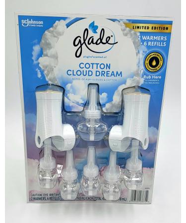 Glade PlugIns Scented Oil (2 Warmers + 6 Refills) Cotton Cloud Dreams Cotton Cloud Dreams 8 Piece Set