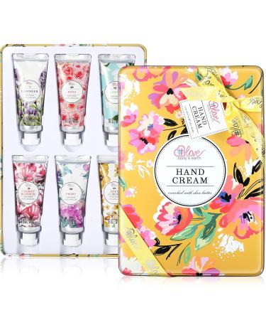 Hand Cream Gift Set - Hand Cream for Women, Hand Lotion Set for Dry Cracked Hands, Holiday Gift for Mother's Day Valentine's Day Christmas, Travel Size Hand Lotion for Women. 6 x 1.0 oz/30ml Orange(Pack of 6)
