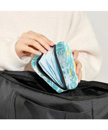 Yellow Banana Coconut Tree Sanitary Napkin Storage Bag - Period Pouch for Women and Teen Girls - Multi-colored 9 - Buy Online on SooperMarket.com