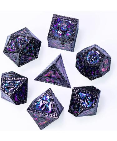 UDIXI Metal DND Dice Set - 7PCS Polyhedral Dragon D&D Dice - Perfect Dungeons and Dragons Gift - Role Playing Metal Dice Set (Black 2) - Buy Online on SooperMarket.com
